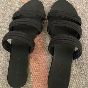 Rothy’s triple band slides - black, 10.5
